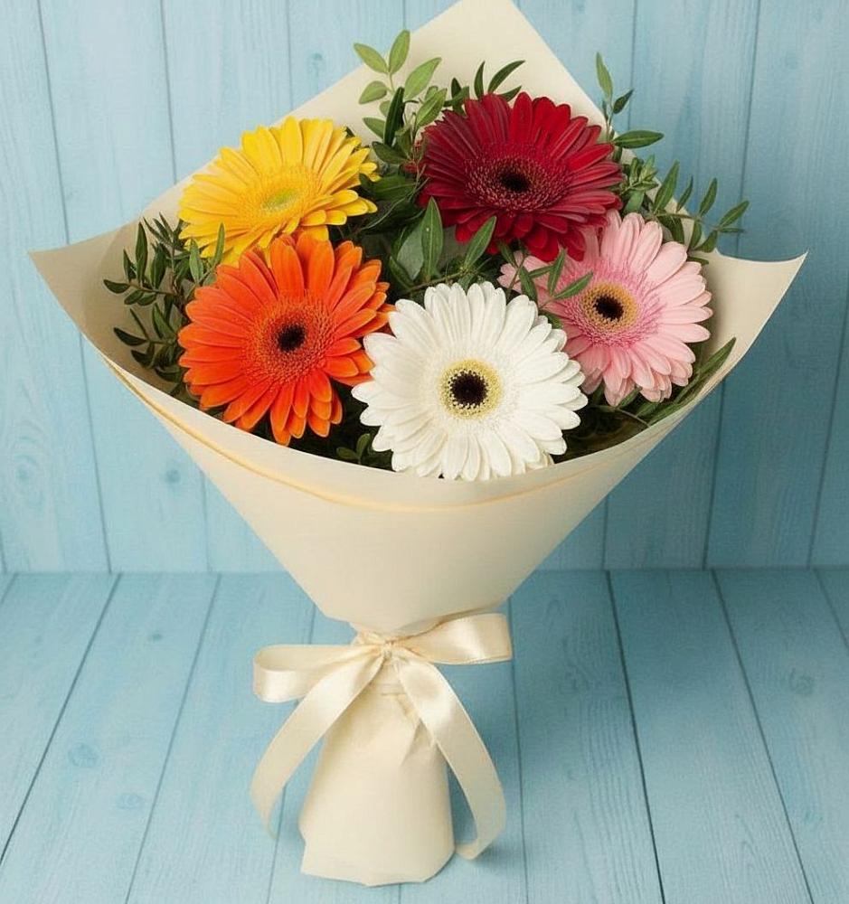 Букет цветов из: Герберы в Берёзовской