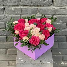 Цветочная композиция из Розы в коробке в Берёзовской