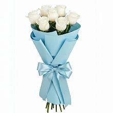 Букет 7 белых роз Проуд в Берёзовской