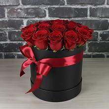 Цветочная композиция из Розы в шляпной коробке в Берёзовской