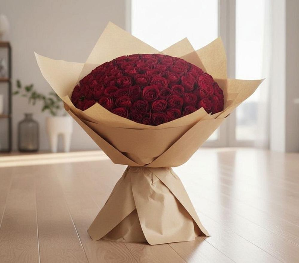 Букет 101 Красная роза в Берёзовской