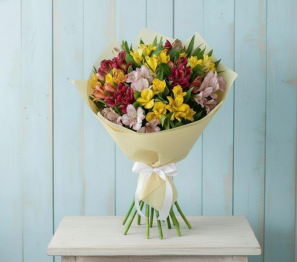 Букет цветов из: Альстромерии в Берёзовской
