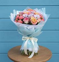 Букет цветов из:  Хризантемы и Розы #REPLACE_PRED# Берёзовской