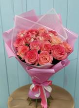 Букет 15 Розовых роз Равель в Берёзовской
